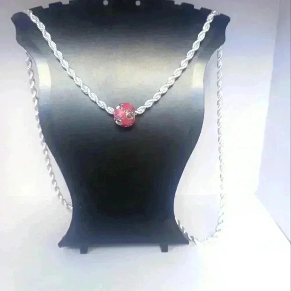 Mom's Island Beads Jewelry - Animal Lover Paw Print Silver Necklace